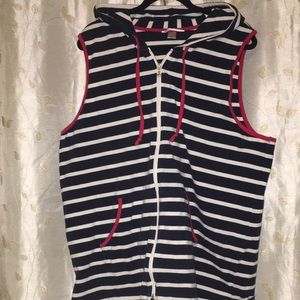 Spring/summer zip up nautical hooded vest